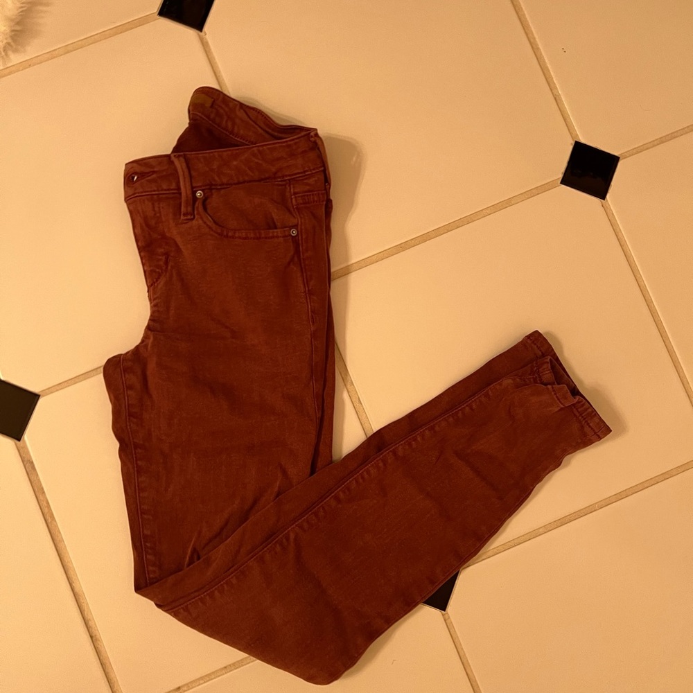 Burnt red flawless the vixen ankle skinny jeans